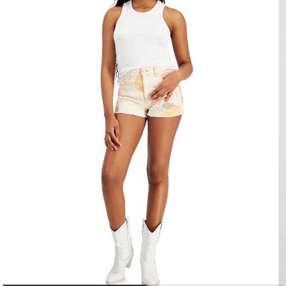 Guess Tops - GUESS Women's Denise Ribbed Racerback Tank Top In Pure White Size XS